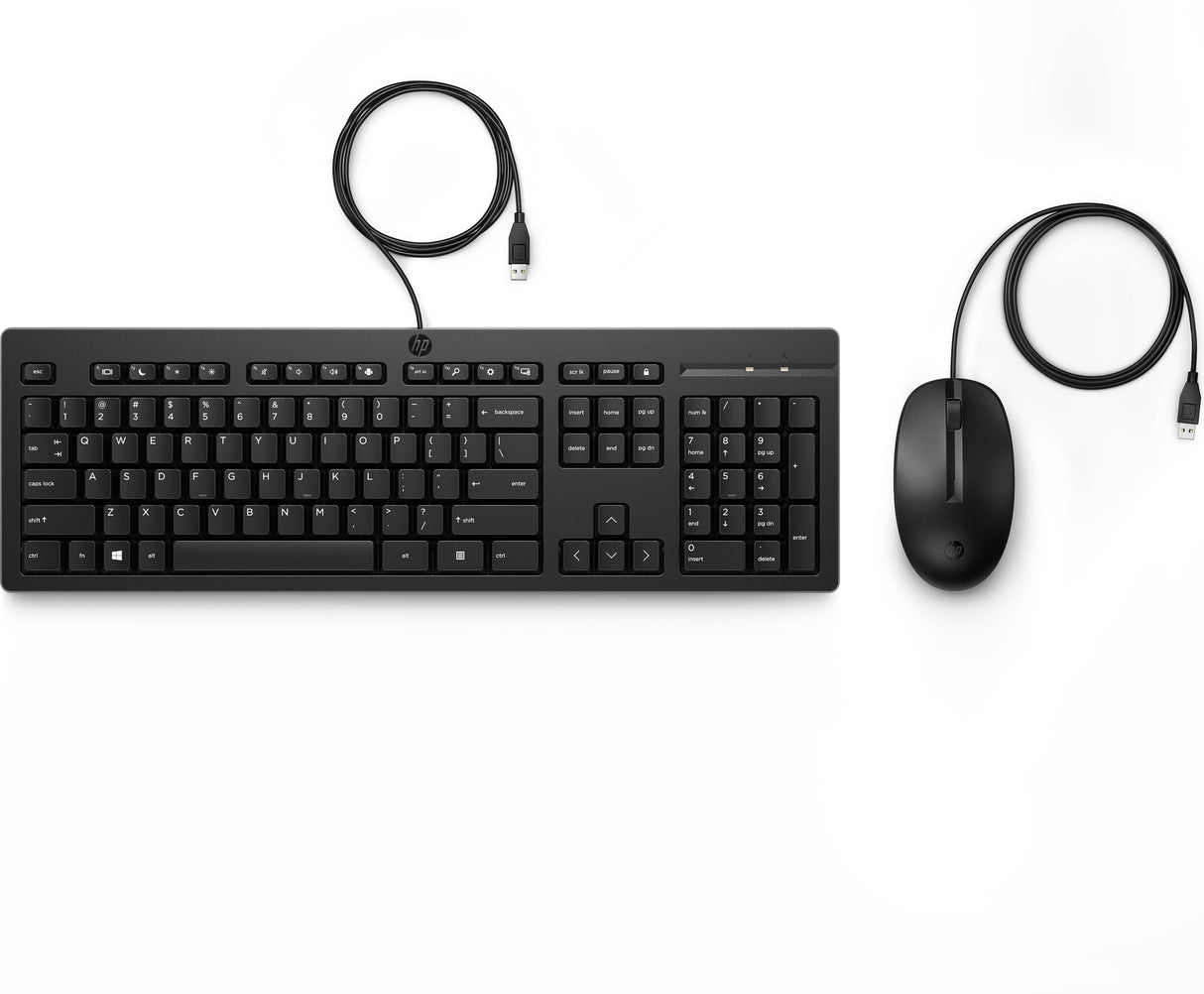 Kit de Teclado y Mouse HP 225, Alámbrico, USB-A, Negro (Español)