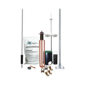 Kit de Pararrayo Dipolo con Electrodo y Accesorios de Instalación para Techo.