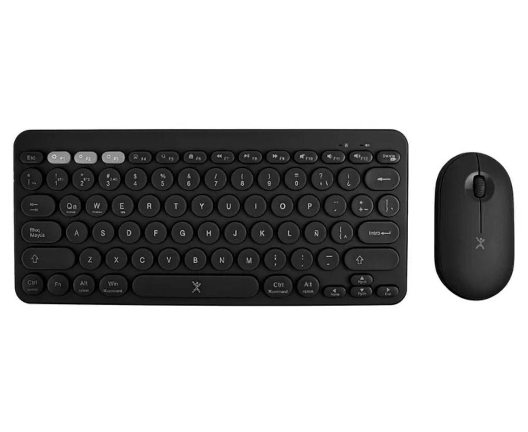 Perfect Choice KIT TECLADO Y MOUSE DUAL 2.4GHZ BLUETOOTH FROYO NEGRO PC-201397