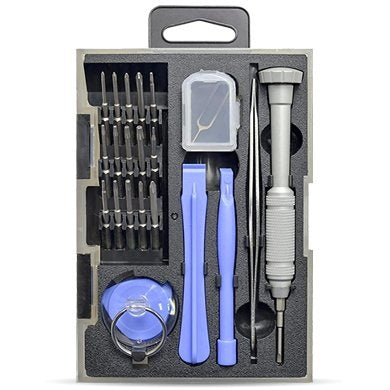 Kit de herramientas para laptops y celulares Brobotix 651961, destornilladores magnéticos, pinzas de precisión, 10 piezas.