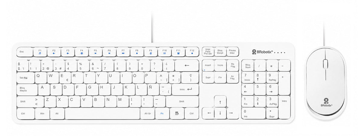 6008010 - TECLADO Y RATN CON CABLE USB EN ESPAOL COLOR BLANCO
