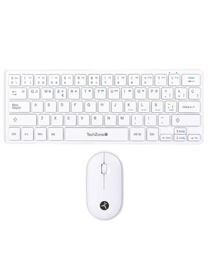 TechZone TZACCBI04 teclado Ratón incluido Hogar RF inalámbrico QWERTY Blanco