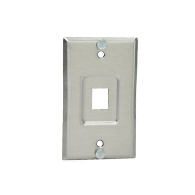 Panduit Placa de Pared Vertical / Acero Inoxidable / 1 Puerto Keystone KWPY