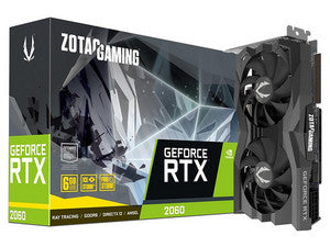 Tarjeta de Video NVIDIA GeForce RTX 2060 ZOTAC GAMING Black, 6GB GDDR6, 1xHDMI, 3xDisplayPort, PCI Express 3.0, 192-bit Bus Width