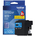 LC105C - Brother LC105C cartucho de tinta 1 pieza(s) Original Alto rendimiento (XL) Cian