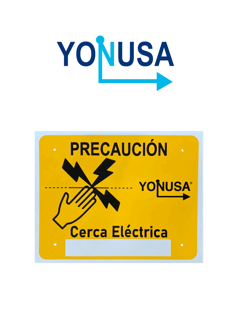 Letrero Preventivo Alta Tensión 6-8 metros, Espacio Publicidad Teléfono/Logo, Yonusa LPVoltas