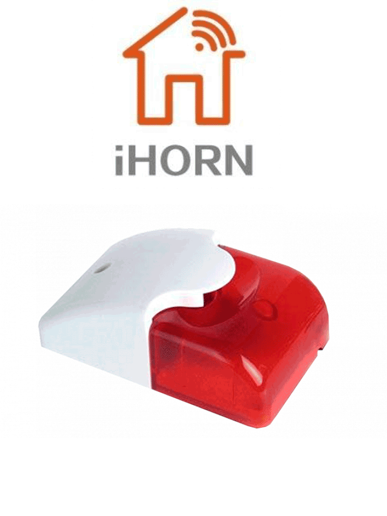 Sirena Inalámbrica Interior ihorn HC103F433M, Compatible con Panel LDH8001-L, HD8003, Rango 100m