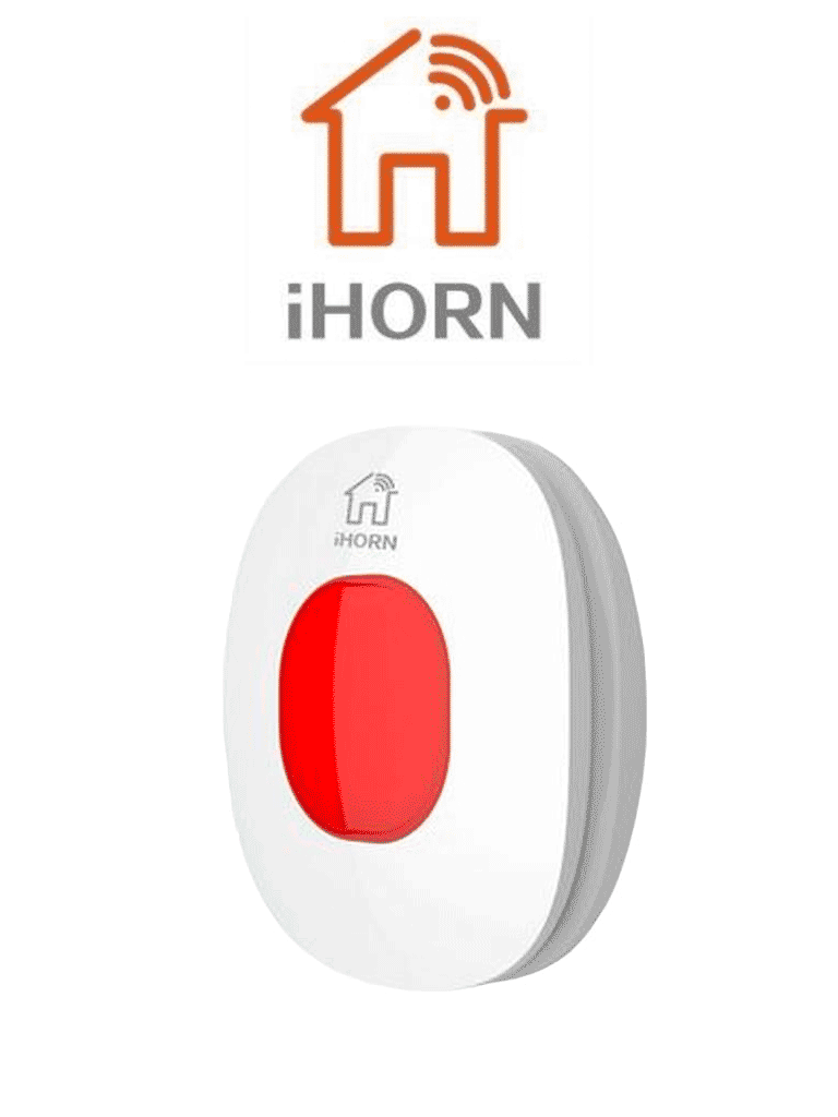 Botón de Pánico IHORN HO02AF - Compatible con Panel de Alarma ND1/N8003, Inalámbrico, Batería Recargable