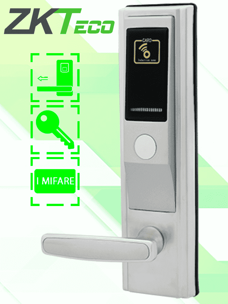 ZKTeco Cerradura LH3600-L Mifare 13.56 MHz, 5 Pestillos, 35-55 mm