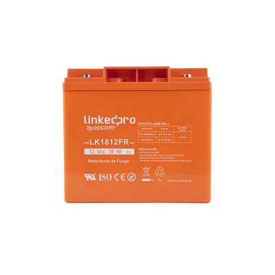 LinkedPRO LK1812FR batería recargable industrial Sealed Lead Acid (VRLA) 18000 mAh 12 V, Rojo