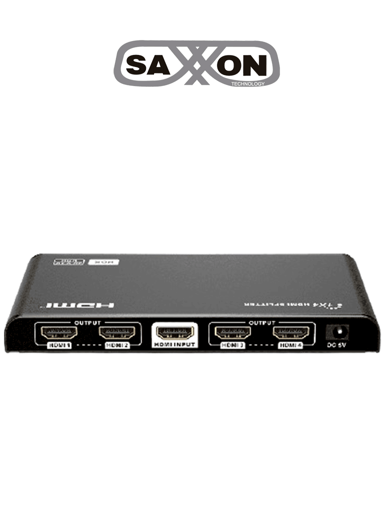 Divisor HDMI 4K SAXXON LKV314HDR-V3.0, 1x4, HDR, 4K/2K, 1080P, 10m de Alcance