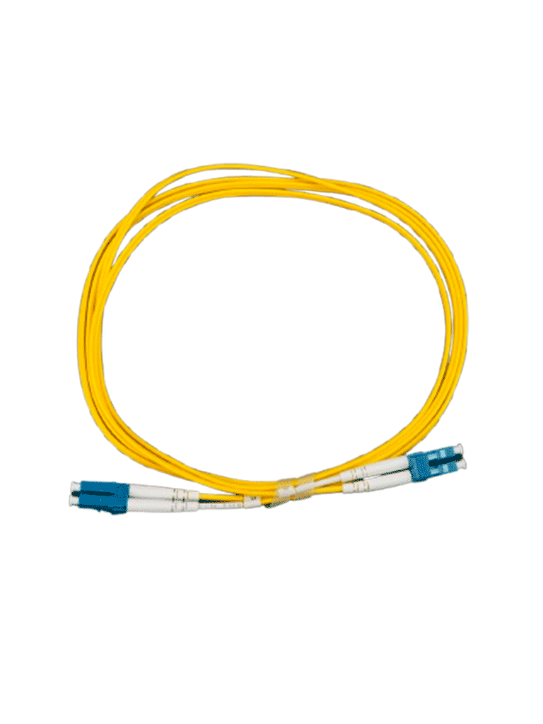 Cable de Fibra Óptica LC-LC Monomodo UPC Duplex 2mm 2m Amarillo
