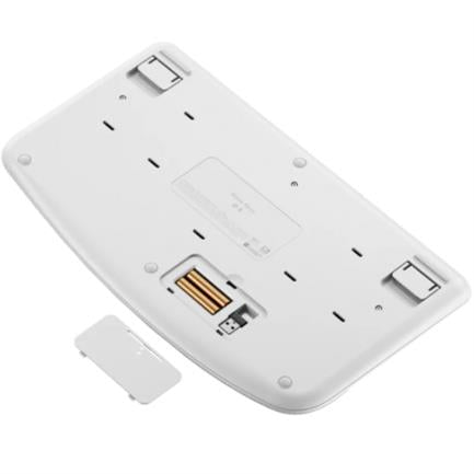 Teclado Inalámbrico Logitech Wave Keys, Alcance 10m, Color Blanco, Ergonómico, Silencioso