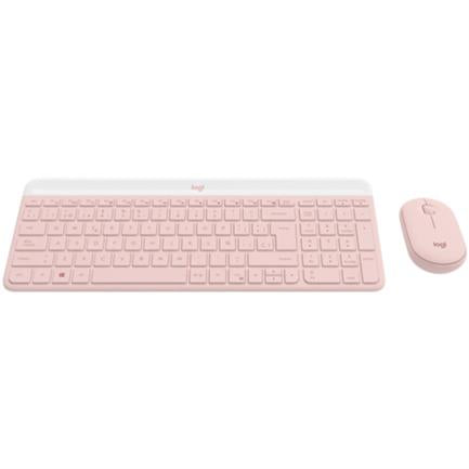 Teclado y Mouse Logitech MK470 Inalámbrico Nano USB 2.4GHz Rosa