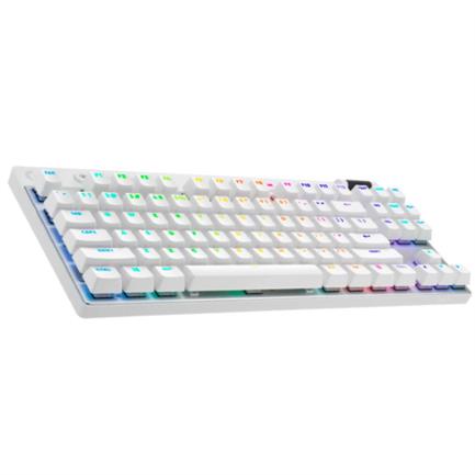 TECLADO LOGITECH PRO X TKL LIGHTSPEED BT USB RGB WHITE, Compacto, Inalámbrico, Retroiluminación LED