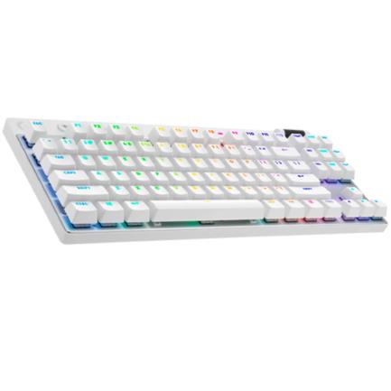 TECLADO LOGITECH PRO X TKL LIGHTSPEED BT USB RGB WHITE, Compacto, Inalámbrico, Retroiluminación LED
