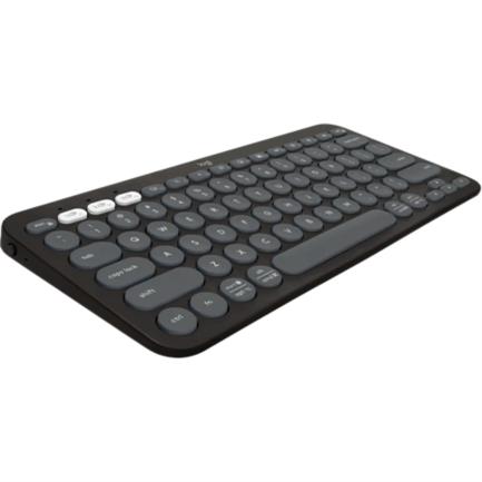TECLADO LOGITECH PEBBLE KEYS 2 K380s BT MULTID. GRAPHITE, CONEXIÓN BLUETOOTH, MULTIDISPOSITIVO, GRIS