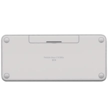 TECLADO LOGITECH PEBBLE KEYS 2 K380s BT MULTIDISP. WHITE, 3 DISPOSITIVOS, 10M, ULTRAFINO