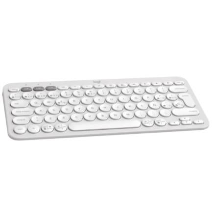 TECLADO LOGITECH PEBBLE KEYS 2 K380s BT MULTIDISP. WHITE, 3 DISPOSITIVOS, 10M, ULTRAFINO