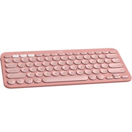 Teclado Bluetooth Logitech Pebble Keys 2 K380S Multidispositivo Inalámbrico 10m Rosa
