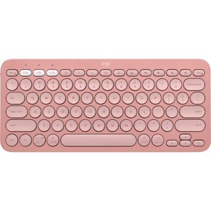 Teclado Bluetooth Logitech Pebble Keys 2 K380S Multidispositivo Inalámbrico 10m Rosa