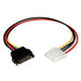 LP4SATAFM12 - StarTech.com Cable de 30cm Adaptador de Alimentación SATA a LP4 - Hembra a Macho Cable 0,305 m SATA de 15 pines Molex (4-pin) Macho