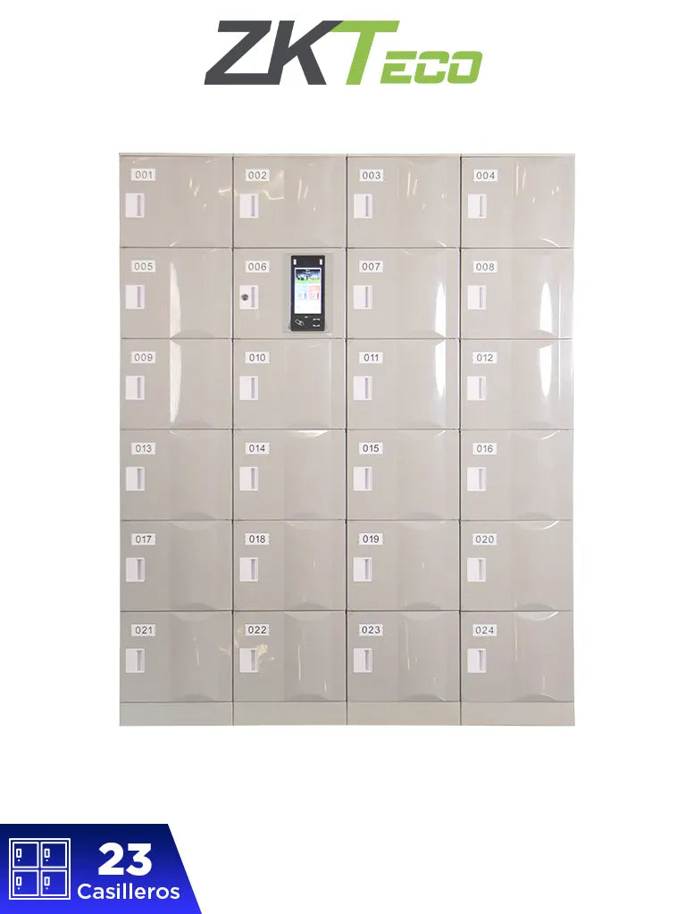 ZKTECO LOCKERPADG4PRO23 - Reconocimiento facial / 50,000 usuarios / 23 lockers