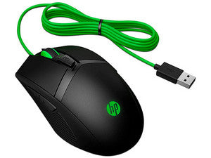 Mouse Gamer HP Pavilion Gaming 300, 5000 dpi, 8 Botones, USB, Negro/Verde.
