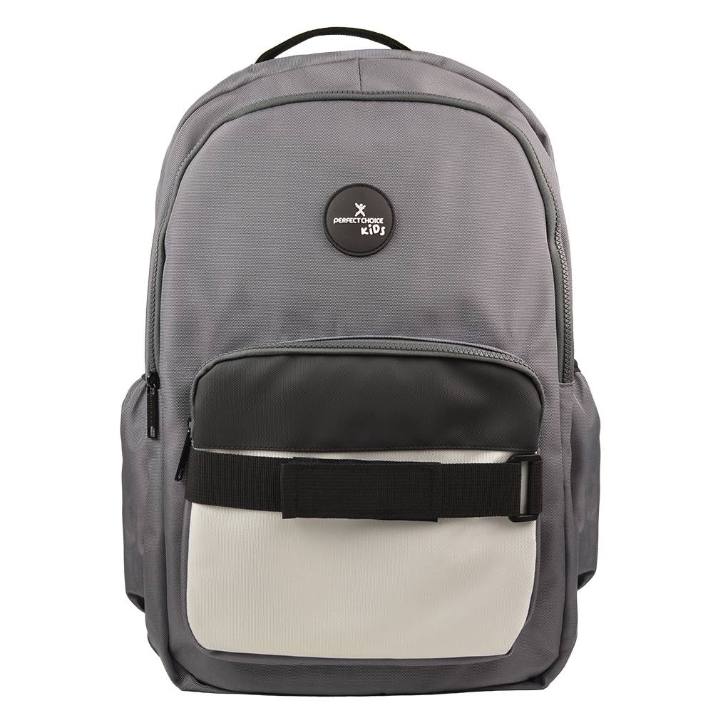 PC-085201 - Mochila escolar Perfect Choice para niños Loopy modelo PC-085201 color Gris
