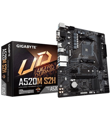 GIGABYTE Motherboard A520M S2H, 4x USB 3.2, HDMI, Soporte AM4
