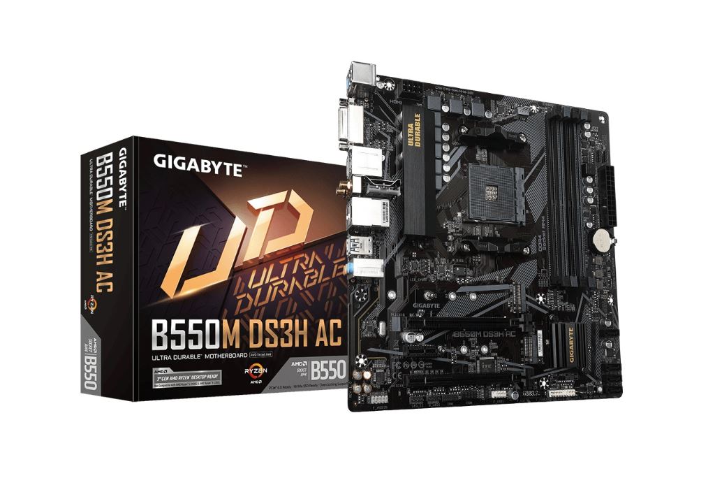 Placa Base GIGABYTE B550M DS3H AC Micro-ATX, PCIe 4.0, USB 3.2 Gen 1, HDMI 2.1