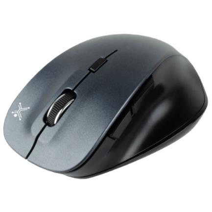 Mouse Inalámbrico Perfect Choice Ergonómico 1600 DPI Clic Silencioso Thumble Gris/Negro