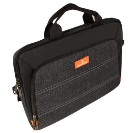 Portafolio Perfect Choice Glitch para Laptop 15.6" Negro, Organizador Interno, Correa Ajustable, Bolsillo Externo