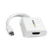 MDP2HDW - StarTech.com Adaptador Conversor de Vídeo Mini DisplayPort DP a HDMI - 1920x1200 - Pasivo - Blanco Cable Derecho Derecho 0,12 m Mini-DisplayPort