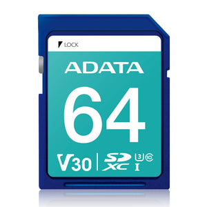ADATA ASDX64GUI3V30S-R Memoria Flash 64 GB SDXC 100 MB/s 60 MB/s