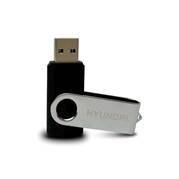 Memoria USB Hyundai 32GB U2BKP 3.0 Flash Drive Retráctil Plata/Negro