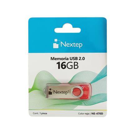 NE-470D - MEMORIA USB NEXTEP 2.0 DE 16GB TWIST COLOR ROJO NE-470D