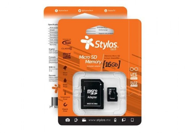 Memoria Flash Stylos STMS161B, 16GB MicroSDHC Clase 10