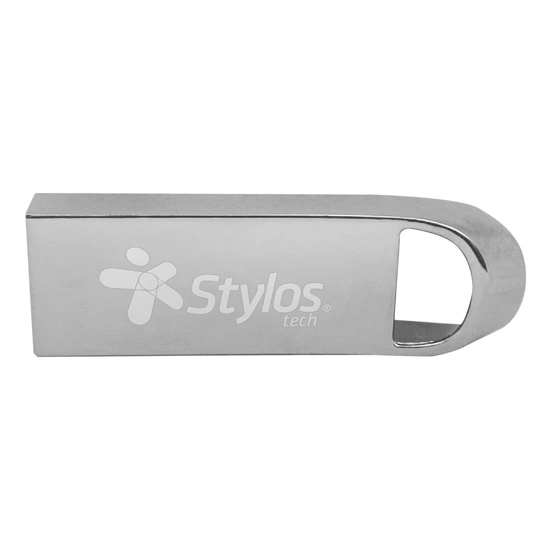 Memoria USB Stylos ST500, 64GB, USB 2.0, Plata