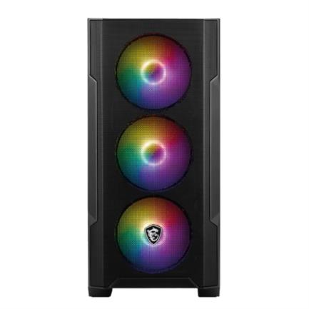 Gabinete Gamer MSI MAG FORGE M100A Mid Tower mATX ITX 4xFan RGB Cristal Templado Negro 4 Puertos USB 3.0