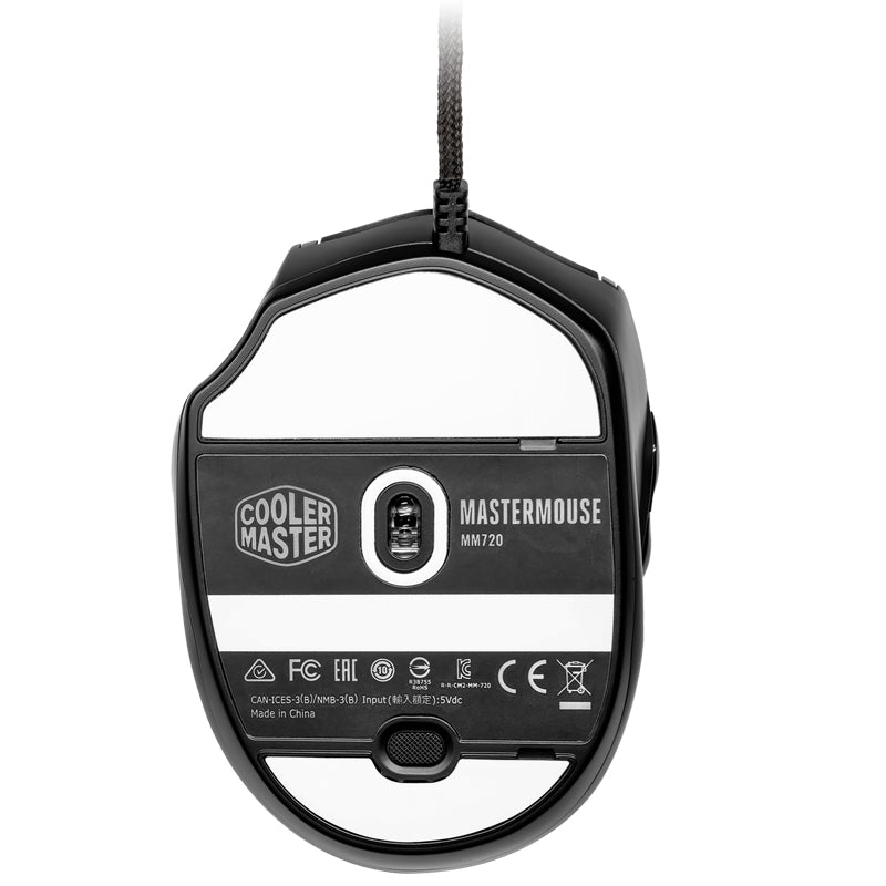 Mouse Cooler Master MM720 Black RGB 16K DPI Ultra-Lightweight Gaming Mouse, 71g Weight, PTFE Feet, Paracord Cable