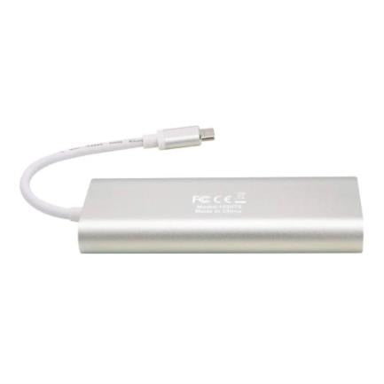 Dock Manhattan Replicador Puertos USB Tipo-C 6 en 1 HDMI/RJ45/USB