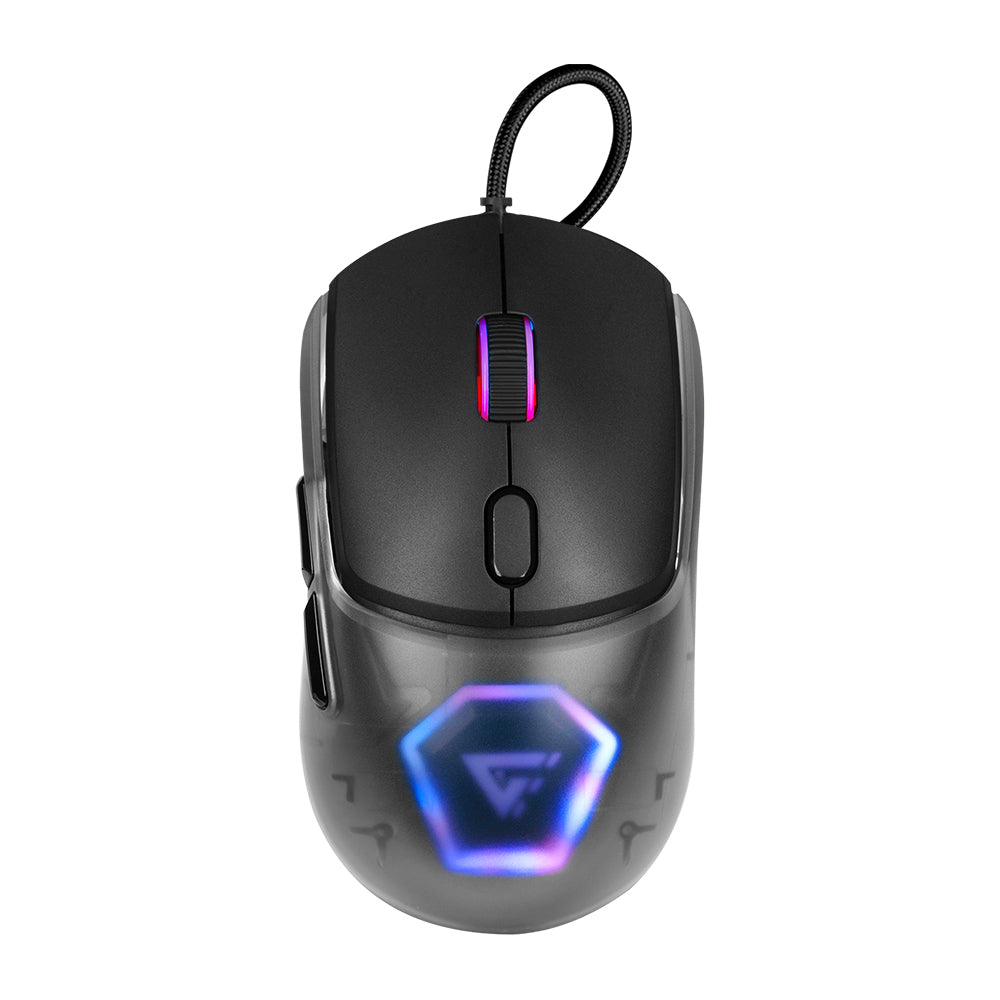 Mouse Gaming Game Factor con Carcasas Intercambiables, 12K DPI, RGB, USB, Negro