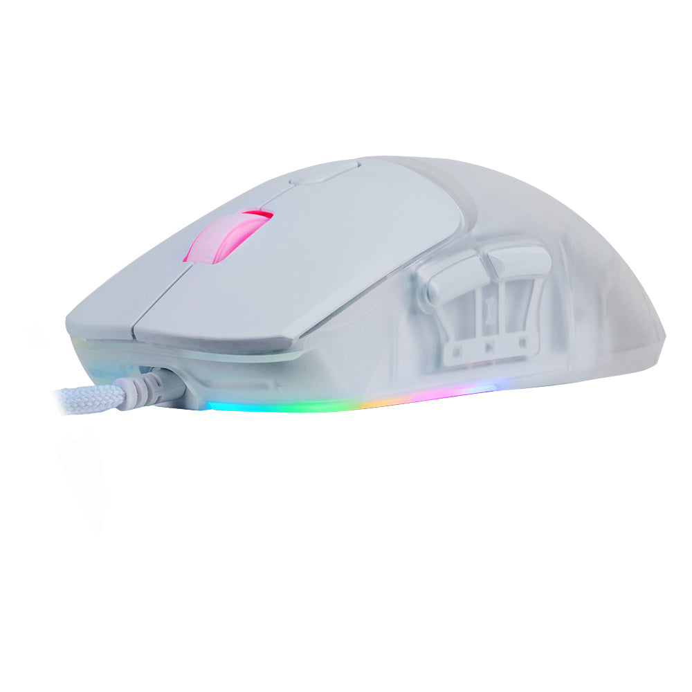 Mouse Game Factor Carcasas Intercambiables P3327 12K DPI RGB USB Blanco, 7 Botones Programables