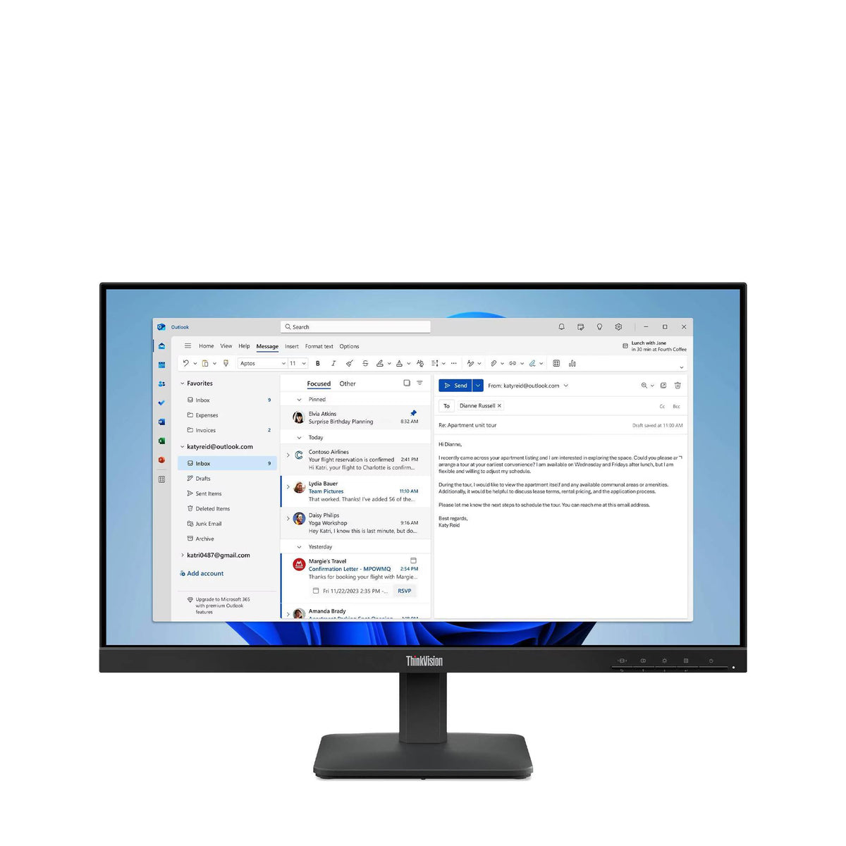 64B5KAR1LA - MONITOR LENOVO THINKVISION S24-4E / 23.8” FHD /1920X1080 / HDMI-VGA / 100HZ / NEGRO / 3 AÑOS DE GARANTIA