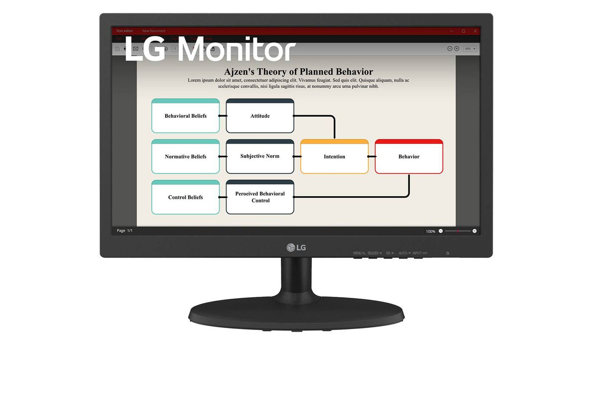 Monitor LG 19BA300 LED 19 Pulgadas HD, 1366x768, 60Hz, VGA
