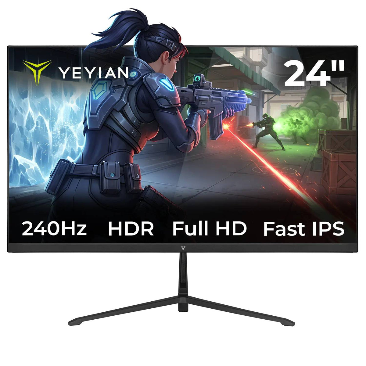 YMF-FP24-M1 - MONITOR YEYIAN 24" GAMER ELYSIUM FHD IPS 240HZ 1MS HDMS2.0 1920x10180