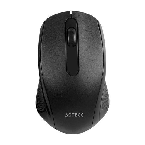 Acteck NTRY 200 ratón Oficina Ambidiestro RF inalámbrico Óptico 1200 DPI, Negro