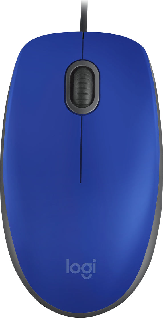 Logitech Mouse M110 Silent 1000dpi, Alámbrico, Color Azul