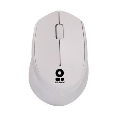 Mouse Inalámbrico BROBOTIX 6000809 RF Óptico Blanco